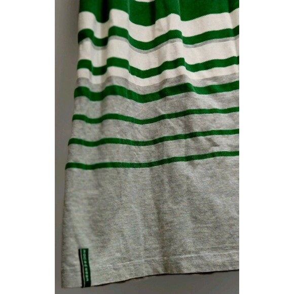 Vintage Y2K Rocawear 2XL Gray Green Stripe Polo Shirt Hip Hop Streetwear - Picture 3 of 8